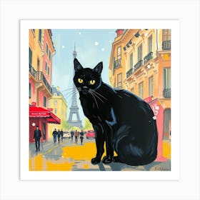 Paris Cat 2 Art Print