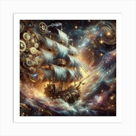 Steampunk Ship Art Print