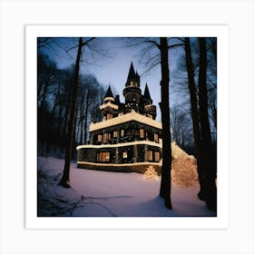 A place in the snow and in the woods Art Print