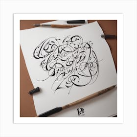 Calligraphy 4 Art Print