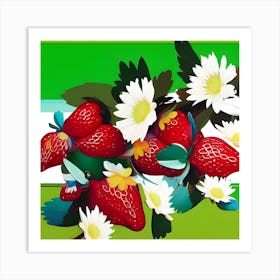 Strawberry And Blossom Art Print