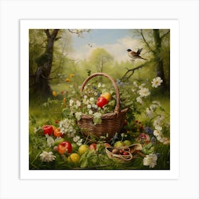 Basket Of Apples Poster