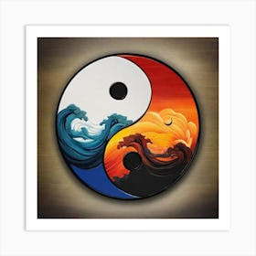 Yin Yang Painting 1 Art Print