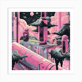 Pink City Art Print