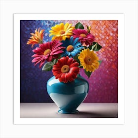 Colorful Gerberas Art Print