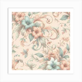 Floral Wallpaper 7 Art Print