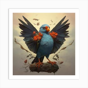 Blue Bird Art Print