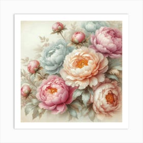 Peonies 12 Art Print