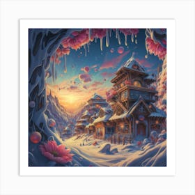 mountain village, 5 Art Print