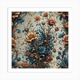 Floral Wallpaper 2 Art Print