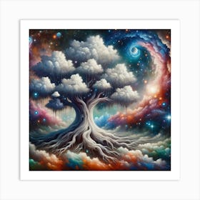 Cosmic Cloud Tree Art Print