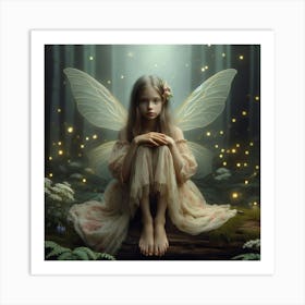 Fairy In The Forest 35 Art Print