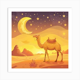 Camel In The Desert 20 Art Print