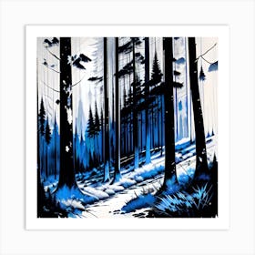 Snowy Forest 6 Art Print