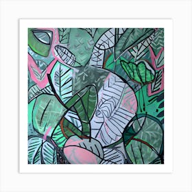 Tropical Jungle Abstract 1 Art Print