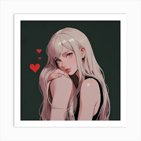 Anime Girl 2 Art Print