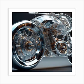 Glass Motorcycle 1 Art Print