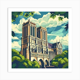 Notre Dame Cathedral Art Print