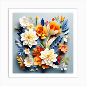 Paper Flowers 1 Art Print