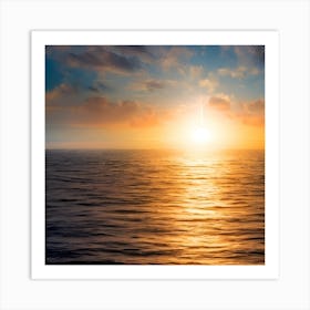 Sunset Over The Ocean Art Print