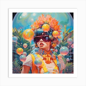 Bubble Girl Art Print