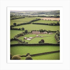 Aerial View Of A Farm 8 Art Print