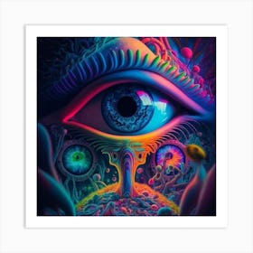 Psychedelic Eye Art Print