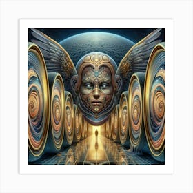 Angels And Spirals Art Print