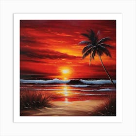 Sunset At The Beach 768 Art Print