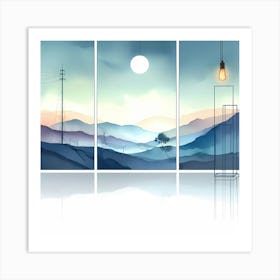 Abstract Landscape Painting 6 Art Print