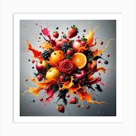 Fruit Splash 2 Art Print