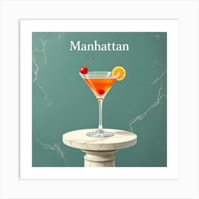 Manhattan Cocktail 03 Affiche