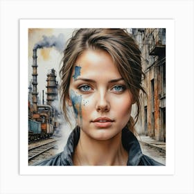 Industrial Girl 1 Art Print