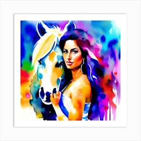 Katie & Horse Art Print