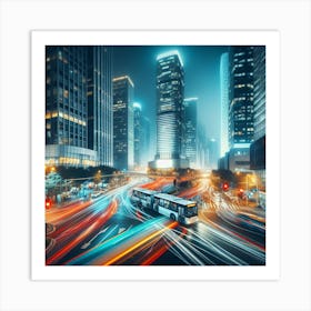 City At Night 1 Art Print