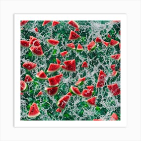 Watermelon In The Water Art Print