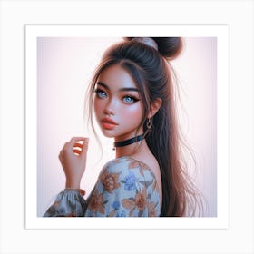 Asian Girl Art Print