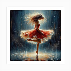 Dancer In The Rain Art Print