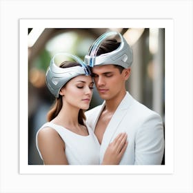 Futuristic Couple 146 Art Print