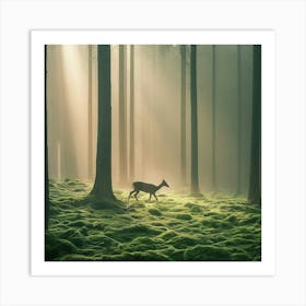 Deer In The Forest art print 8 Art Print