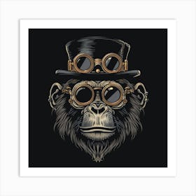 Steampunk Monkey 4 Art Print