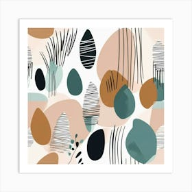 Abstract mid centrury Pattern Art Print