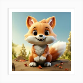 Cute Fox 49 Art Print