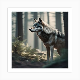 Wolf In The Forest 76 Art Print