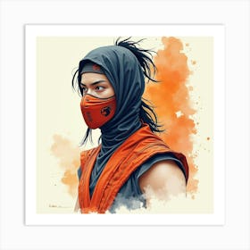 Mortal Kombat Ninja Fighter Concept Art (410) Art Print