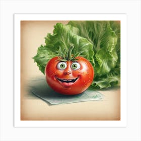 Happy Tomato 2 Art Print