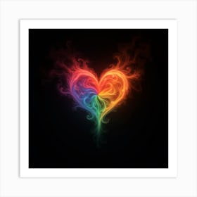 Rainbow Heart Art Print