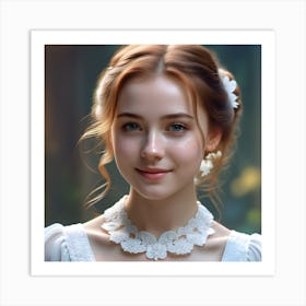 Portrait Of A Young Woman Art Print