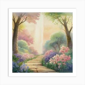 Path To The Waterfall Art Print