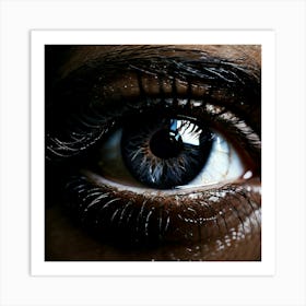 Close Up Of A Woman'S Eye 10 Art Print